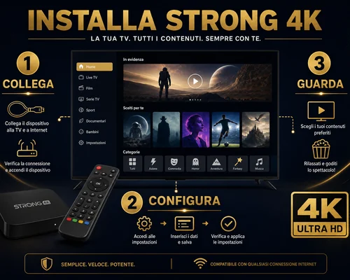 Installare Strong 4K su Smart TV con un'app IPTV compatibile