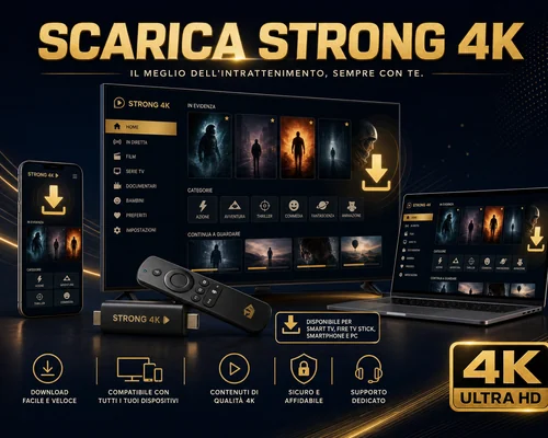 Scaricare Strong 4K su Smart TV con un'app IPTV compatibile