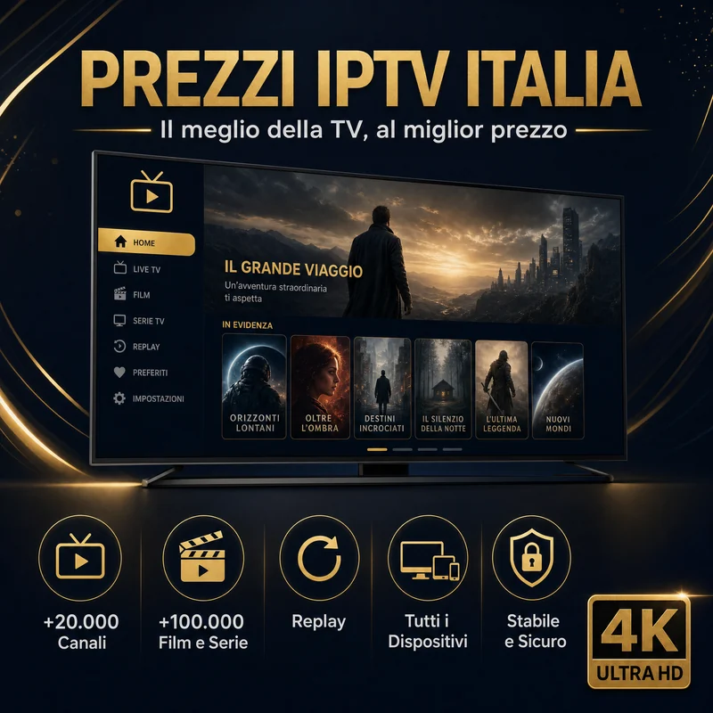 Prezzi IPTV Italia con abbonamento Strong 4K su Smart TV